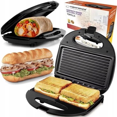 ESPERANZA Toster 1.000 W, za sendviče i tortilje