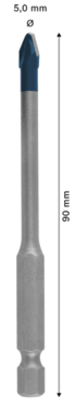 BOSCH Professional svrdlo Expert HEX-9 HardCeramic, 5 x 90 mm (2608900589)