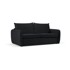 COSMOPOLITAN DESIGN Crna baršunasta sklopiva sofa 214 cm Vienna, 214x102x92 cm