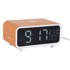 KARLSSON Budilica Chunky LED s bežičnim punjačem, prirodna