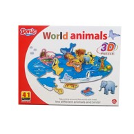 Puzzle Životinje svijeta, 3D slagalica, 25x7.5x32 cm, 3+