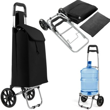 NORTHIX Sklopiva kolica za kupovinu, 35 l, čelik, Oxford torba