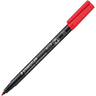 STAEDTLER Marker permanentni 1mm reciklirani Lumocolor 317-2 crveni