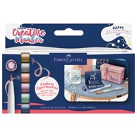 FABER CASTELL Marker permanentni dekorativni brush Metalic 161006