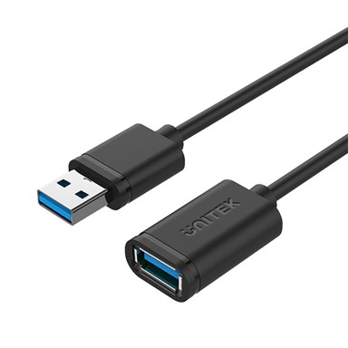 UNITEK USB kabel Y-C458GBK, 1.5 m, USB A na USB A (M/F), crni