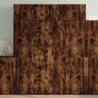 Ormarić za pohranu, 80 x 42.5 x 225 cm, konstruirano drvo, dimljeni hrast