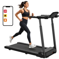 VERK GROUP Sklopiva električna traka za trčanje, do 12 km/h, Bluetooth, nosivost 120 kg