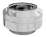 Inox dimovodni završni element ravni 180