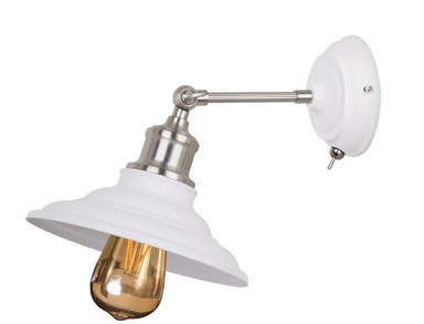 Zidna svjetiljka Loret P, IP20, bijela