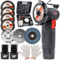 RED TECHNIC Kutna brusilica bez četkica, 76 mm, 12 V, 2 x 2 Ah, Set