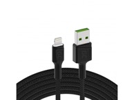 NORTHIX Zeleni cell kabel ray USB-A - Lightning LED 2 m, brzo punjenje Apple 2.4 A