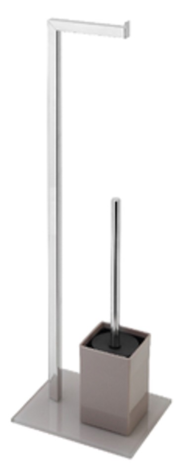 FERIDRAS Držač WC papira i četke 70,5 cm, krom, bež