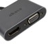 AKASA USB-C 2-u-1 Display adapter, srebrni, AK-CBCA23-18BK