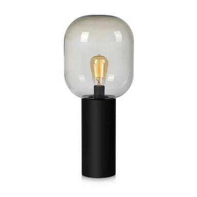 Stolna lampa, Brooklyn, MA107479, E27, 56 cm, crna/smoke