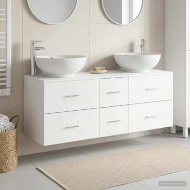 Set kupaonskog namještaja 3 kom 49,5 x 44,5 x 65 cm, bijeli