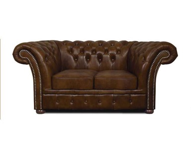 CHESTERFIELD Dvosjed Winfield Basic Leather, 2-sjedišta, Cloudy Brown Light
