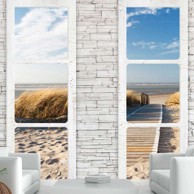 Samoljepljiva foto tapeta Beach view from the window 294x210
