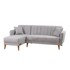 BALCAB HOME Svijetlo siva sklopiva kutna garnitura (s lijevim kutom) Aqua, 225x150x85 cm