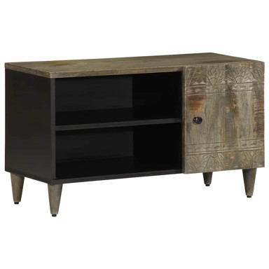 TV Ormarić svijetlo sivi 80x31,5x46 cm Puno drvo Mango