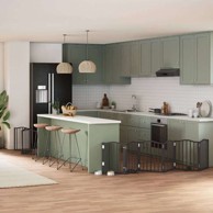 Vrata za pse s vratašcima 9 panela sklopiva 450 cm drvo topole 50 x 60 x 2 cm, crna