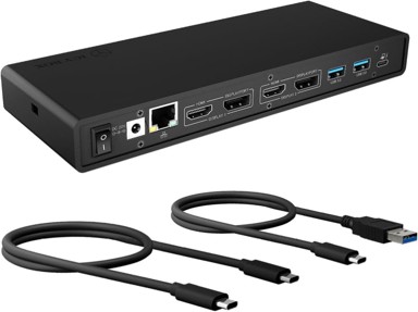 ICY BOX Priključna stanica IB-DK2245AC, 14 u 1, 2 monitora, 2 x HDMI i 2 x DP, 5K/30Hz, 4K/60Hz, USB 3.0, PD 65 W, gigabitni Ethernet, audio