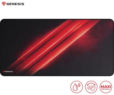 GENESIS Podloga za miš Carbon 500 Maxi Flash G2, 900x450 mm, vodootporna, glatka površina, zaštićeni rubovi, protuklizna