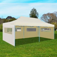 Sklopivi pop-up šator za zabave krem 3 x 6 m