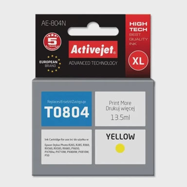 ACTIVEJET Tinta AE-804N, zamjena za Epson T0804, supreme, 13,5 ml, žuta