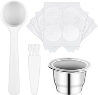 NIKCORP Filter za kavu, od nehrđajućeg čelika, višekratan i periv, univerzalan za aparate za kavu, ekološki, srebrni