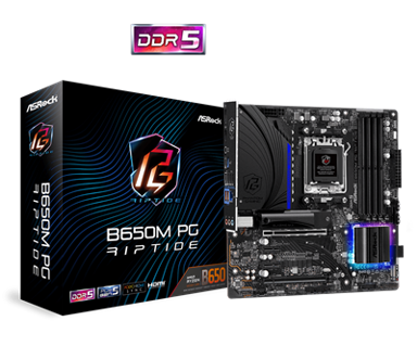 ASROCK Matična ploča B650M PG Riptide, AMD B650, DDR5, mATX, s. AM5