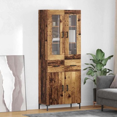 Kuhinjski ormarić 2 pcs 69,5 x 34 x 180 cm konstruirano drvo, staro drvo