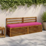 Jastučići za klupu Soest 2 kom 170 x 40 x 8 cm od poliestera, ružičasti