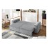 BOBOCHIC PARIS Svijetlo siva sklopiva sofa od samta 245 cm Nihad, 245x102x88 cm