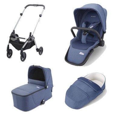 RECARO Kolica Sadena, 3-u-1, šetna kolica, nosiljka, lagana nosiljka, Sky Blue