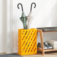 Stalak za kišobrane, senf boja, metal, standard, pravokutni, moderni