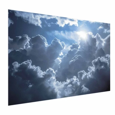 Plakat Živopisan prizor, sunce u borbi s oblacima, 90x60 cm
