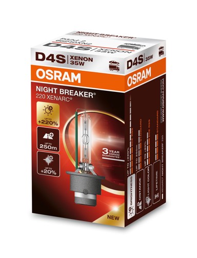 OSRAM Žarulja Xenarc Night Breaker 220, do 220% više svjetla, do 20% bjelije, 4500K