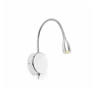 Zidna lampa Loke, čitač, LED, 3 W, 3000 K, krom