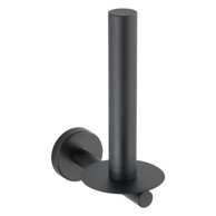 WENKO Mat crni zidni držač toaletnog papira od nehrđajućeg čelika Bosio