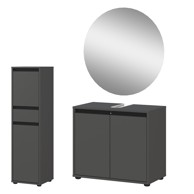 GERMANIA Antracitno sivi set namještaja za kupaonicu Lemont