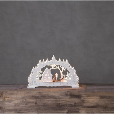 STAR TRADING Bijelo svjetlo LED dekoracija Ulm, visina 27 cm