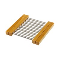 CASA SELECCIÓN Podesiv podmetač od bambusa i čelika za vruće posude 