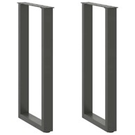 Noge za konzolni stol U-oblik, 2 kom, 28 x (72–73) cm, čelik, antracitne