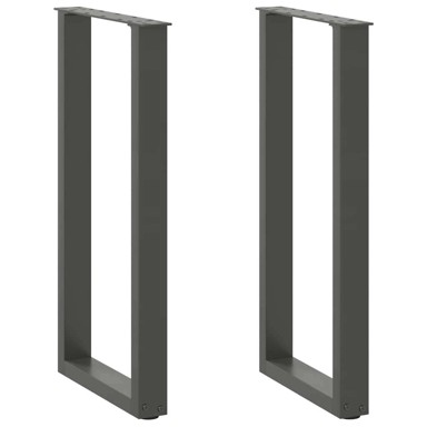 Noge za konzolni stol U-oblik, 2 kom, 28 x (72–73) cm, čelik, antracitne
