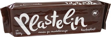 KARBOPLAST Plastelin, 500 g, smeđa