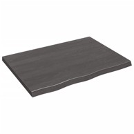 Zidna polica tamnosiva 80 x 60 x 4 cm od obrađene hrastovine
