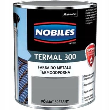 NOBILES Termal Boja za metal otporna na visoke temperature, polumat srebrna, 0,7 l