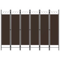 Sobna pregrada sa 6 panela smeđa 240 x 180 cm