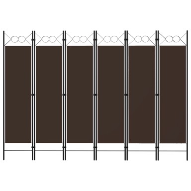 Sobna pregrada sa 6 panela smeđa 240 x 180 cm
