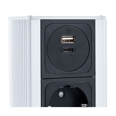 SUPRA Strujna letva LORAD MAINS BLOCK MD06-EU, 6 Schuko utičnica, USB-A, USB-C